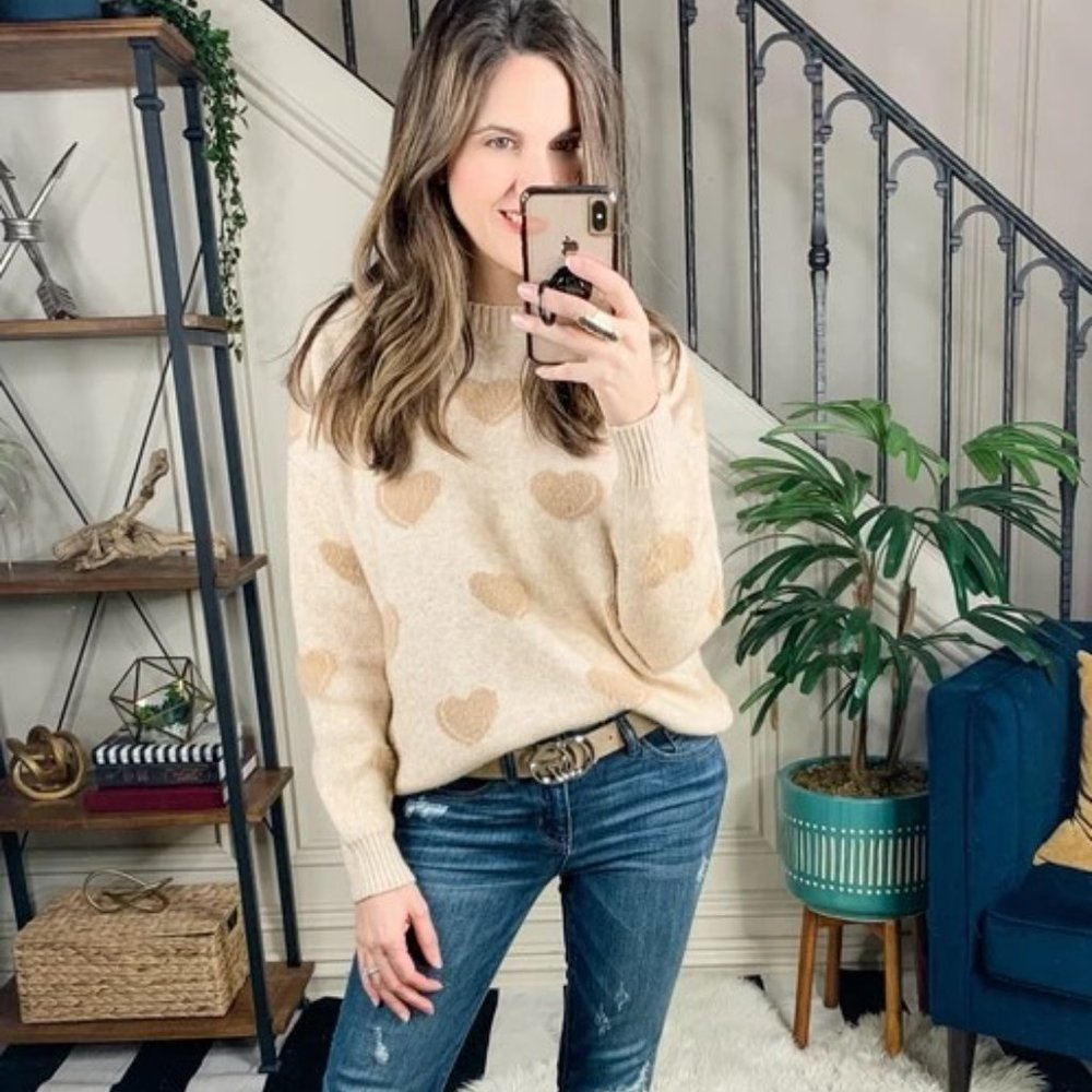 Women's Top All Hearts Sweater Pullover